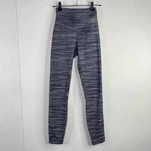 Lululemon Grey Striped Wunder Under Leggings 28" Size 2